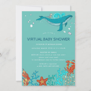 Virtuell inbjudan till babyduschar i Ocean Party