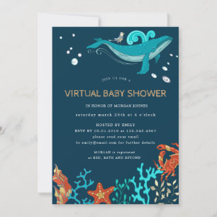 Virtuell inbjudan till  babyduschar i Ocean Party