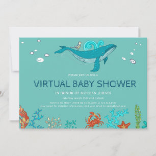 Virtuell inbjudan till babyduschar i Ocean Party