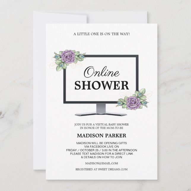 Virtuell inbjudan till babyvisningsprogram (Framsida)