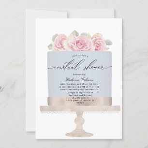 virtuell inbjudan till blommigt för elegant -