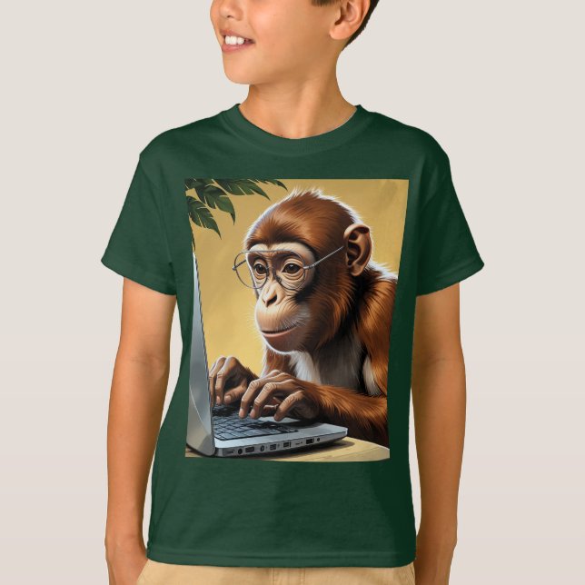 Virtuell Jungle Call-mononyckel T Shirt (Framsida)