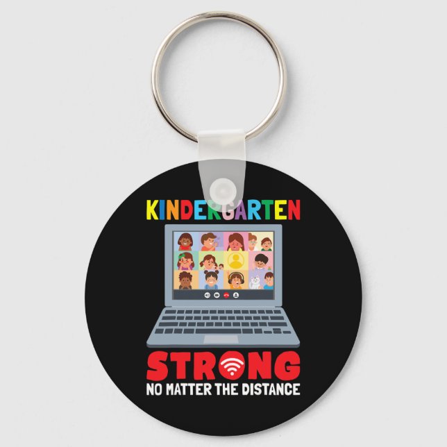 Virtuell Kindergarten-Roligt 100 dagar skolundervi Nyckelring (Framsida)