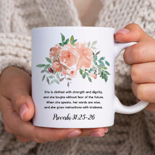 Virtuell kvinna   Proverbs 31 Bible Verse Faith Mugg