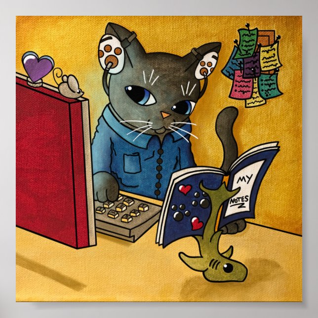 Virtuell lärare Back to school 2020-gåva till Teac Poster (Framsidan)