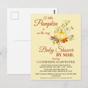 Virtuell liten Pumpkin Rustic Shower by Mail Vykort