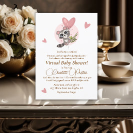 Virtuell minimalistisk babybabystövel för Cute Rac Inbjudningar