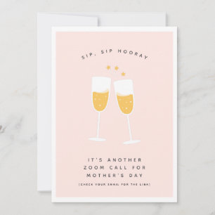 Virtuell nedstängning pandemi rolig glad mors dag julkort