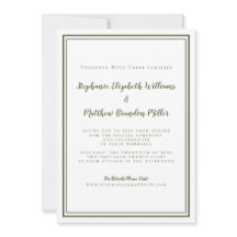 Virtuell Online Cyber Bröllop Oliv grönt Simple