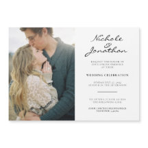 Virtuell Online Foto Bröllop magnetisk inbjudan