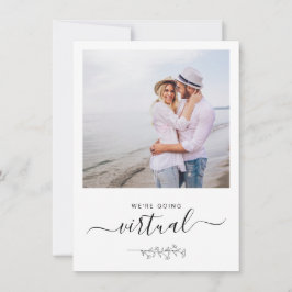 Virtuell online minimalistisk fotobryllopsinbjudan