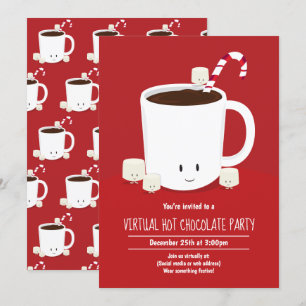 Virtuell Party Hett Chocolate Hett Kakao Inbjudningar