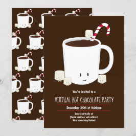 Virtuell Party-Hetten Chocolate Brown Inbjudningar