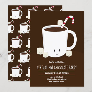 Virtuell Party-Hetten Chocolate Brown Inbjudningar
