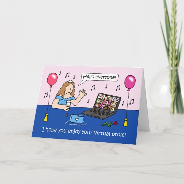 Virtuell Prom-nattskamrat 19 Tecknader Kort (Framsida)