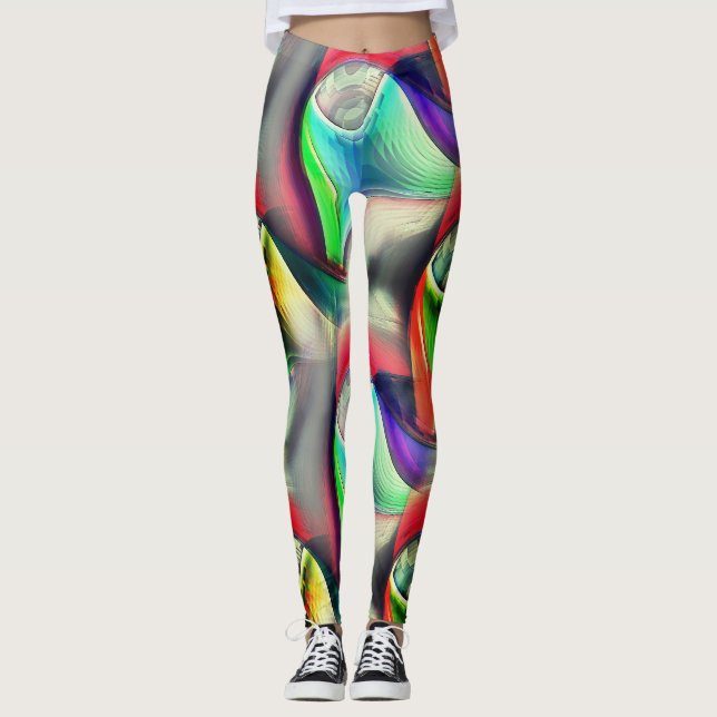 Virtuell psykedelisk återvinning av metallpansar leggings (Framsida)