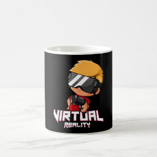 Virtuell realitetspelare kaffemugg