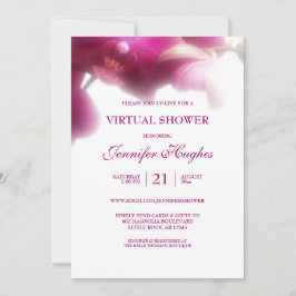 Virtuell Rosa Orchid Shower Inbjudningar