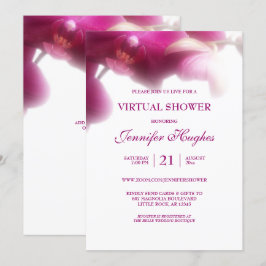 Virtuell Rosa Orchid Shower Inbjudningar