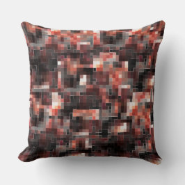 Virtuell ruta stil kvadratisk mosaik i brunt till  kudde