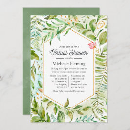 Virtuell skugga för vattenfärg Crystal Greenery Inbjudningar