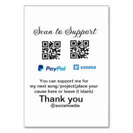 Virtuell spets burk q eller penningdonation PayPal Bordsnummer