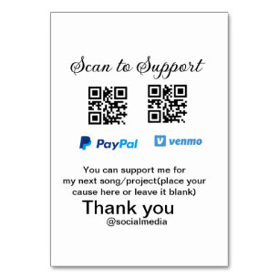 Virtuell spets burk q eller penningdonation PayPal Bordsnummer