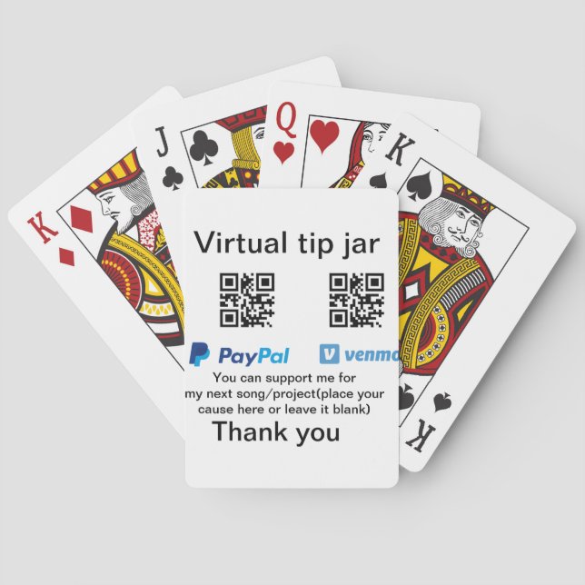 Virtuell spets burk q eller penningdonation PayPal Casinokort (Baksidan)