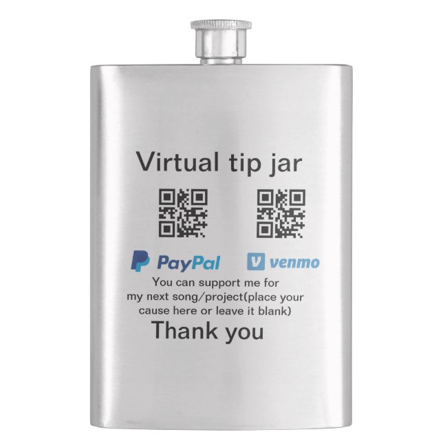 Virtuell spets burk q eller penningdonation PayPal Fickplunta (Framsidan)