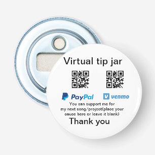 Virtuell spets burk q eller penningdonation PayPal Flasköppnare