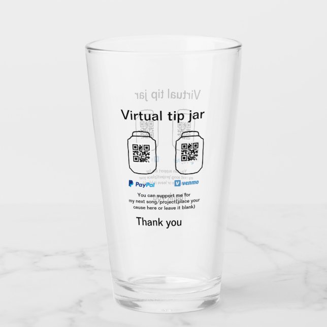 Virtuell spets burk q eller penningdonation PayPal Glaskopp (Framsida)