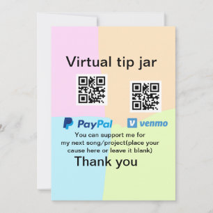 Virtuell spets burk q eller penningdonation PayPal Inbjudningar