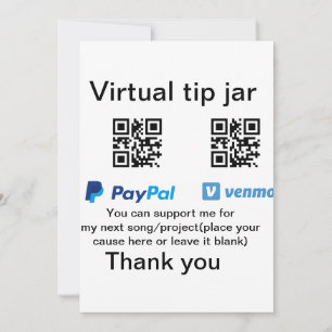 Virtuell spets burk q eller penningdonation PayPal Inbjudningar