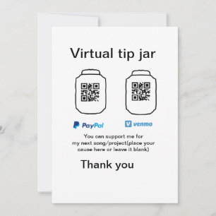 Virtuell spets burk q eller penningdonation PayPal Julkort