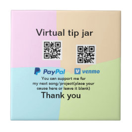 Virtuell spets burk q eller penningdonation PayPal Kakelplatta