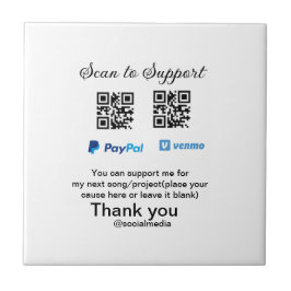 Virtuell spets burk q eller penningdonation PayPal Kakelplatta