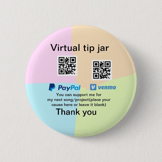 Virtuell spets burk q eller penningdonation PayPal Knapp (Framsida)