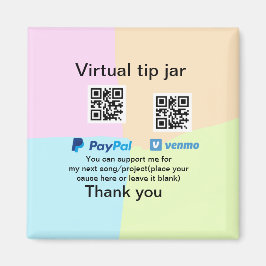 Virtuell spets burk q eller penningdonation PayPal Magnet