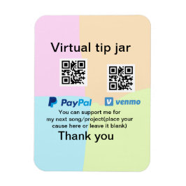 Virtuell spets burk q eller penningdonation PayPal Magnet