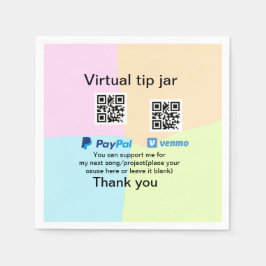 Virtuell spets burk q eller penningdonation PayPal Pappersservett