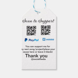 Virtuell spets burk q eller penningdonation PayPal Presentetikett