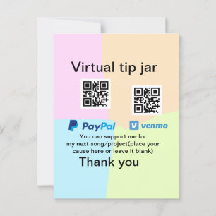 Virtuell spets burk q eller penningdonation PayPal Vykort