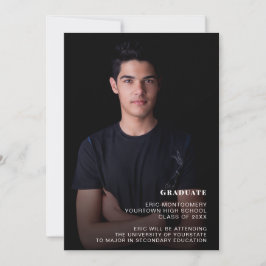 Virtuell Studentfest 1 Photo Black Inbjudningar