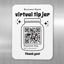 Virtuell Tip Burk med QR-kod Magnet