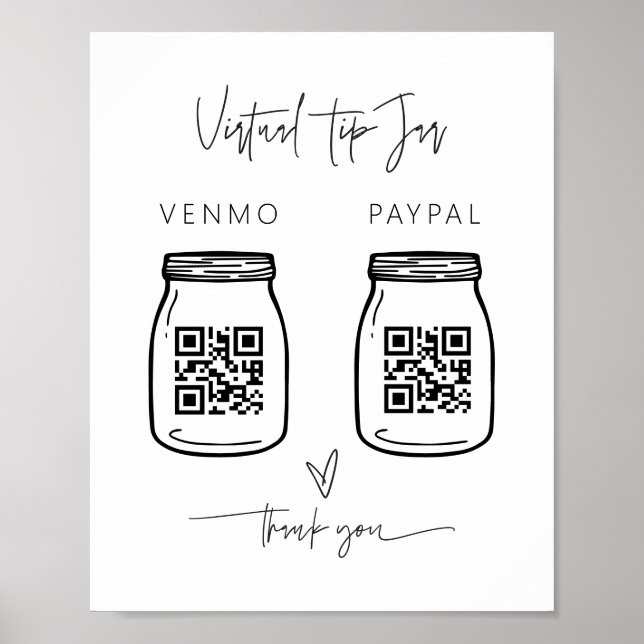 Virtuell tips Signera Pengarar Business Donate Pos Poster (Framsidan)