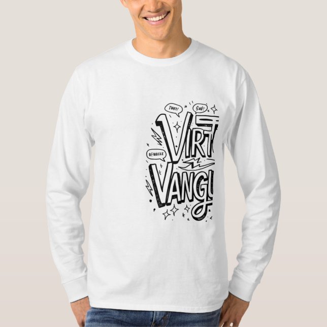 Virtuell Vanguard Långärmad T-Shirt 🎮 👕 (Framsida)