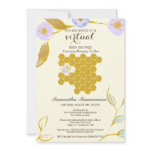 VIRTUELL vattenfärg Golden Mamma till Bee Baby Sho