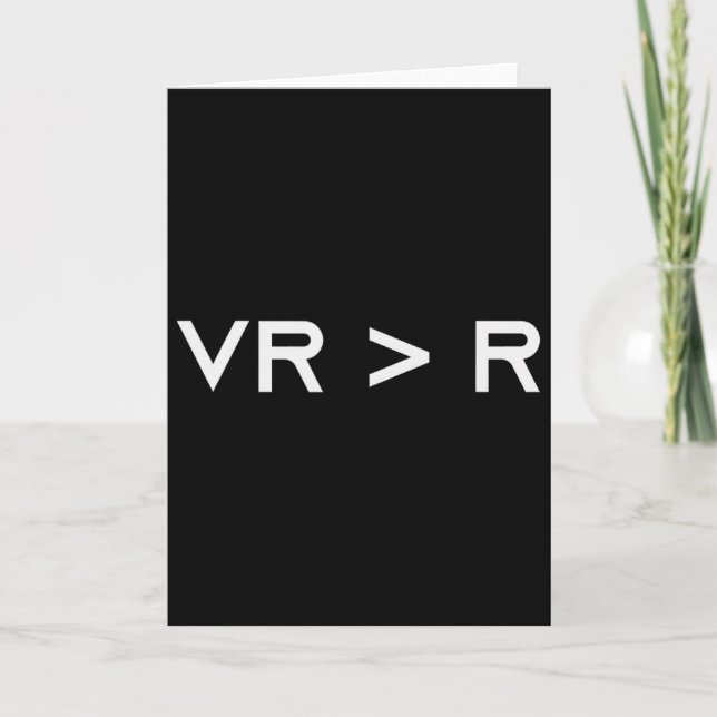 Virtuell Verklighet Är Större Än Verkligheten. Rol Kort (Framsida)
