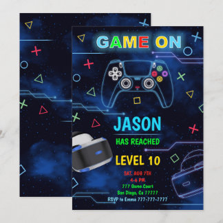 Virtuell verklighet, födelsedagsspel Inbjudan