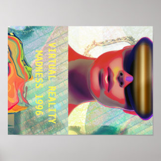 VIRTUELL VERKLIGHET GALENHET 1996 POSTER/ART ON WA POSTER